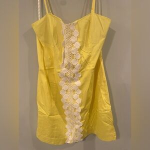 NWT Yellow Lilly Pulitzer sundress with tie back detail